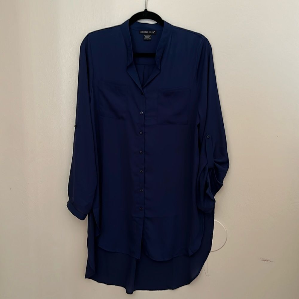 American Dream L/S Buttondown Blouse NWOT